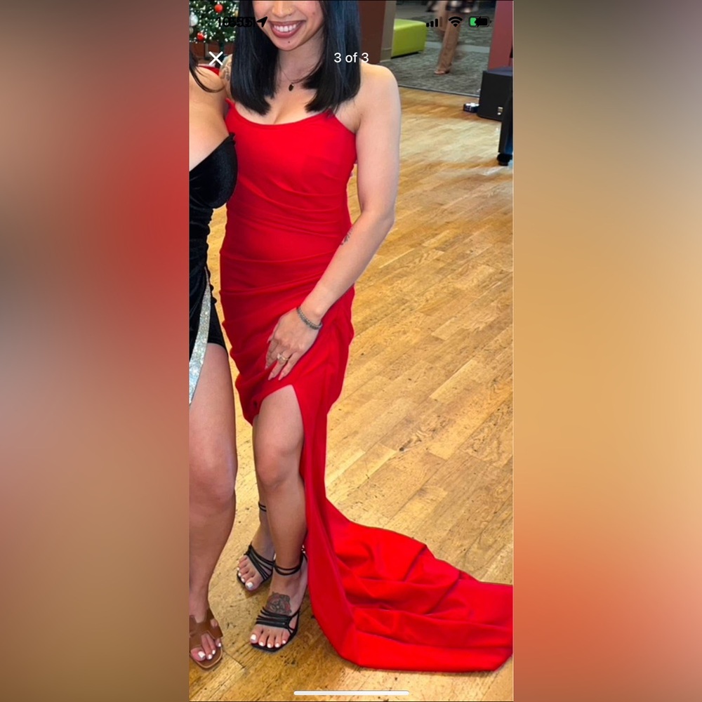 Fashion Nova One Shoulder Red Dress